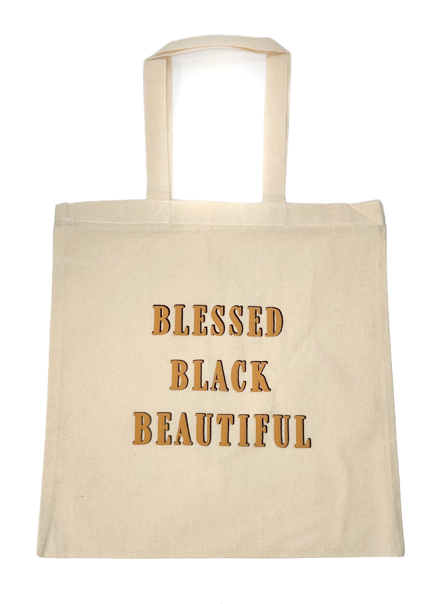 Two-Toned Blessed Black Beautiful Tote